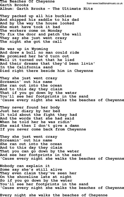 the beaches of cheyenne song with lyrics